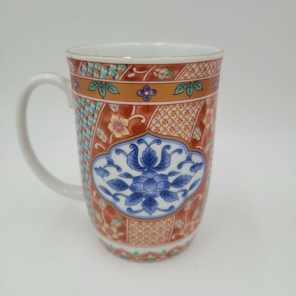 Otagiri Cup Small Multi Japan Fall Floral Ceramic & Porcelain Coffee Mug 2 Pcs - Picture 2 of 10